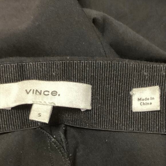 Vince Black Mid Rise Side Zip Stretch Ankle Slim Cropped Trouser Pants Size S - Picture 4 of 5